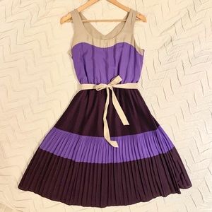 The Limited Purple pleated dress
